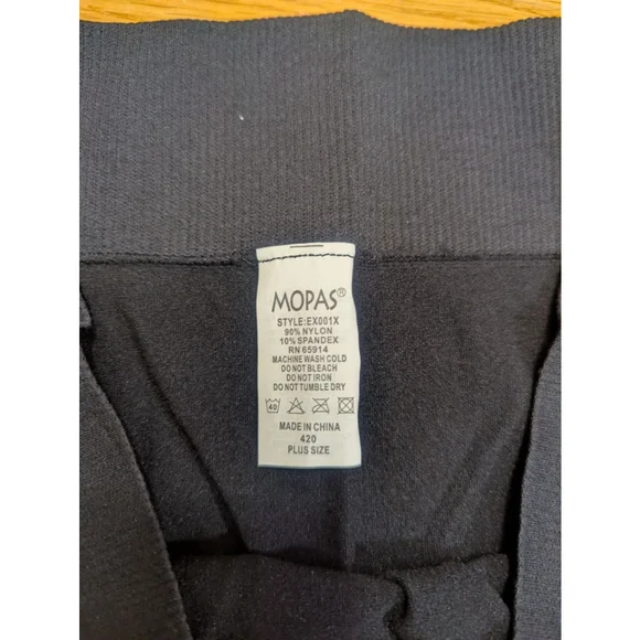 Mopas Black Leggings Plus Size NWT XL 1X - Picture 5 of 7